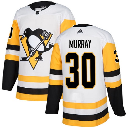 Adidas Men Pittsburgh Penguins #30 Matt Murray White Road Authentic Stitched NHL Jersey->pittsburgh penguins->NHL Jersey